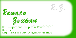 renato zsupan business card